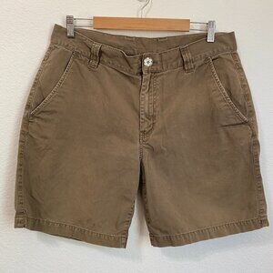 North Face Vintage Brown Cotton Shorts Flower Button 36